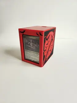 Premium Handcrafted Vampire, Deck Box - Blood Red & Black Gothic Edition, MTG - Image 1