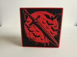 Premium Handcrafted Vampire, Deck Box - Blood Red & Black Gothic Edition, MTG - Image 2