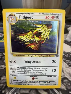 Pidgeot 8/64 LP* Holo Rare Jungle Set Unlimited Edition Pokemon Card 1999 WOTC - Image 1