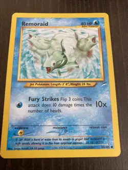 Remoraid 50/64 Neo Revelation Rare Vintage Pokemon Card - Image 1
