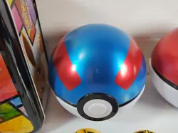 Pokemon Collectors Lot - Treasure Chest Tin, 2 PokeBall, Coins, Stickers, Pad - Image 3