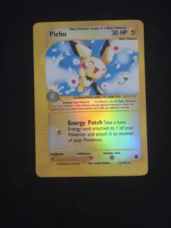 Pokemon Pichu Reverse Holo HP 22/165 Expedition E Series (NM Condition) - Image 1