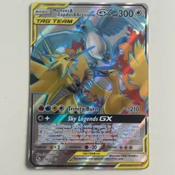 Moltres Zapdos Articuno GX Tag Team 66/68 Hidden Fates Full Art Pokemon Card - Image 1