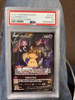 2022 Pokemon Mimikyu V TG16 Brilliant Stars Full Art PSA 10 - Image 1