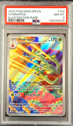 2025 POKEMON DRI EN HYDRAPPLE ILLUSTRATION RARE #188 NM-MT PSA 8 - Image 1