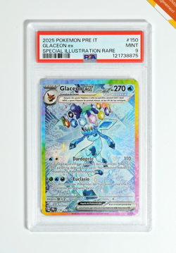 Pokemon PSA 9 Glaceon Ex #150 SIR Evoluzioni Prismatiche 2025 Italiano - Image 1