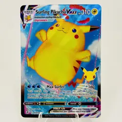 Surfing Pikachu VMAX 009/025 Ultra Rare Celebrations 2021 Pokemon TCG NM - Image 1