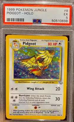 1999 Pokemon Jungle Pidgeot Holo PSA 5 EX - Image 3