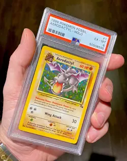 1999 Pokemon Fossil Aerodactyl Holo PSA 6 EX-MT - Image 1