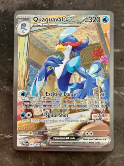 Pokemon Paldea Evolved - VERY LIGHT PLAY - QUAQUAVAL EX SPECIAL ILLUST - 260/193 - Image 1
