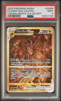 Pokemon PSA 9 Giratina Vastro #GG69 Full Art Zenith Regale 2023 Italiano - Image 2