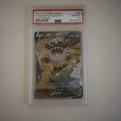 2022 POKEMON SWORD & SHIELD LOST ORIGIN FULL ART/GALARIAN PERRSERKER V PSA 10 - Image 1