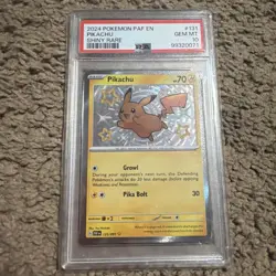 Pokemon Pikachu SV: Paldean Fates 131/091 Shiny Rare Holo PSA 10 2024 English - Image 1