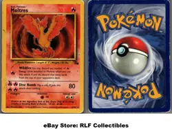 1999 Pokemon, Fossil, #27/62 Moltres, Rare (b) - Image 1
