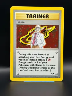 Pokemon TCG Blaine Trainer Holo Gym Challenge 17/132 NM - Image 1