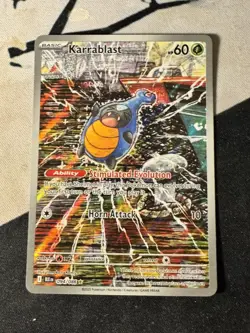 Pokemon TCG Karrablast 094/086 Illustration Rare Holo Sv: Black Bolt English NM - Image 1