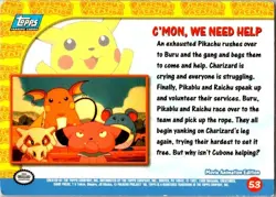 Pokemon TCG C'mon, We Need Help Pokemon Topps Pikachu's Vacation 53 - Image 2