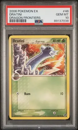 2006 Pokemon EX Dragon Frontiers Dratini Delta Species #46/101 PSA 10 GEM MINT - Image 1