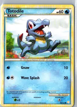 TOTODILE 86/123 COMMON HEARTGOLD & SOULSILVER POKEMON LP - Image 1