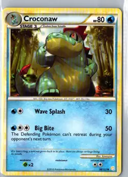 CROCONAW 38/123 UNCOMMON HEARTGOLD & SOULSILVER POKEMON LP - Image 1