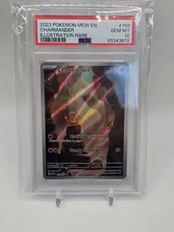 PSA 10 GEM MINT Charmander Illustration Rare 168/165 SV Pokemon 151 2023 English - Image 1