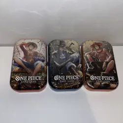 One Piece Tin Pack Set Vol 2 Set of 3 | TS-02 OP-13 | Factory Sealed | Bandai - Image 1