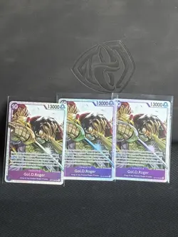 3x One Piece TCG Gol.D.Roger Op13-064 Super Rare Eng NM Carrying On His Will - Image 1