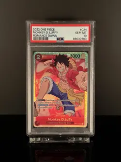 ✅PSA 10 2022 ONE PIECE OP01 EN MONKEY D. LUFFY Op01 022 GEM MINT SUPER RARE - Image 1