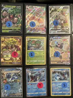 Lot of 9 Rillaboom & Gyarados Pokemon Cards Authentic - Image 1