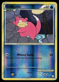 Pokemon Card - Slowpoke HeartGold SoulSilver 81/123 Common Reverse Holo - Image 1