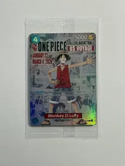 One Piece Monkey D. Luffy US Voyage College Basketball Promo Card Sealed - Image 1