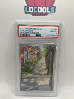 2023 POKEMON PAL EN-PALDEA EVOLVED ILLUSTRATION RARE #219 SUDOWOODO PSA 8 NM - Image 1