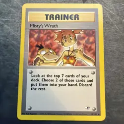 Gym Heroes #114/132 Misty's Wrath Uncommon 2000 Vintage Pokemon TCG - LP - Image 1