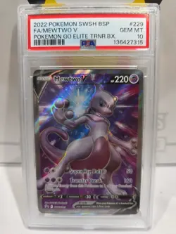Pokemon TCG Mewtwo SWSH223 Black Star Promos Go Stamped Ultra Rare Holo 2022 - Image 1