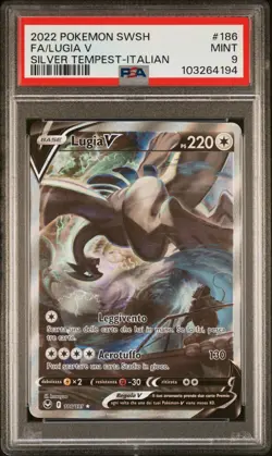 Pokemon PSA 9 Lugia V #186 Full Art Tempesta Argentata 2022 Italiano - Image 2