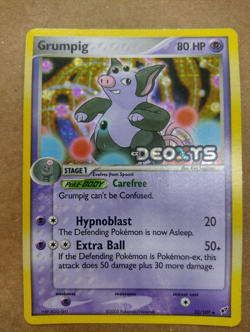 Grumpig 32/107 EX Deoxys Reverse Holo Pokemon Card Stamped Excellent Condition - Image 1