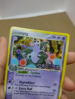 Grumpig 32/107 EX Deoxys Reverse Holo Pokemon Card Stamped Excellent Condition - Image 4