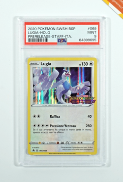 Pokemon PSA 9 Lugia #069 Holo Vivid Voltage Prerelease Staff Promo 2020 Italiano - Image 1