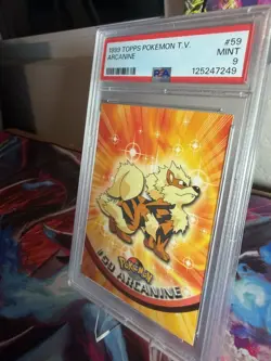 GRADED PSA 9 1999 TOPPS Pokemon T.V. Arcanine #59 - Image 2