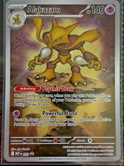 Pokemon TCG Alakazam 9/25 MEP: Mega Evolution Black Star Promo - Image 1