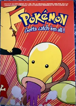 Geodude #7 Pokemon 2000 Topps TV Sticker - MISPRINT - Image 2