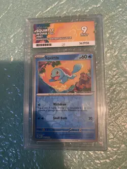 ACE 9 Squirtle 007/165 Pokemon Center Exclusive 151 Holo Promo Pokemon Card - Image 1