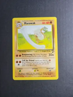 Marowak 52/130 Pokemon TCG Base Set 2 Regular Uncommon LP - Image 2