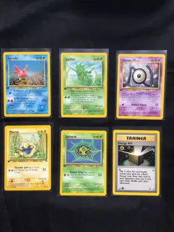 Pokemon Cards: Neo Discovery 1st Edition 6 Card Non-Holo Lot - Image 1