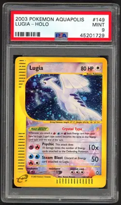 Pokemon Cards - PSA 9 Lugia 149/147 - Crystal Aquapolis Secret Holo MINT - PSA9 - Image 1