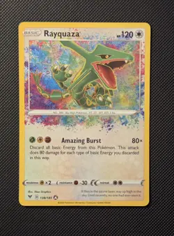 Pokemon TCG Rayquaza Vivid Voltage Card 138/185 Rare, Near Mint Condition - Image 1