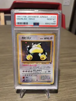 1997 Japanese Pokemon Jungle 143 Snorlax Holo Card PSA 10 Gem Mint - Image 2