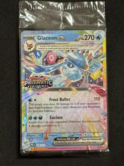 Pokemon TCG Glaceon EX (Prismatic Evolutions Stamped) Promo Card 026/131 Sealed - Image 1