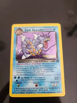 Pokemon TCG Dark Gyarados Holo Rare Card 8/82 Prerelease NM - Image 1