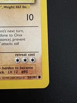 Pokemon TCG Onix Base Set Unlimited Common Card 56/102 - Image 3